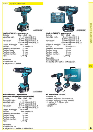 Makita Trap. 2 Batteria 2Ah 12Vp. Hp331Dsaj