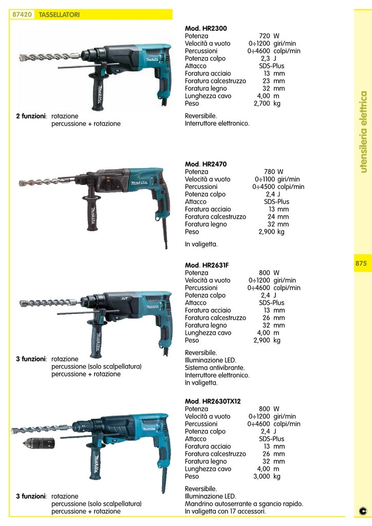 Makita Tassellatore Mod.Hr2470 Rotostop