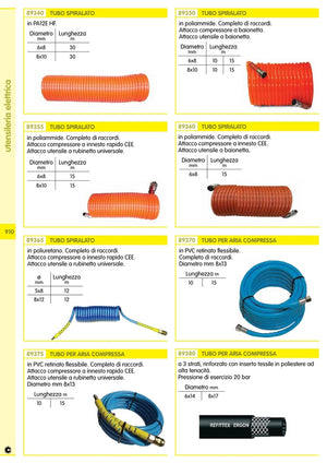 tubo pvc raccordo x aria compressa 8x13 mt.10 femmina 1/4 50025