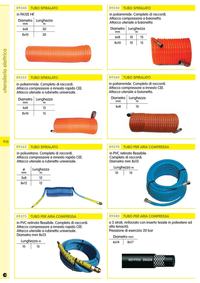 tubo spiralato rilsan 8x10 da mt.30 cod:ferx.16308