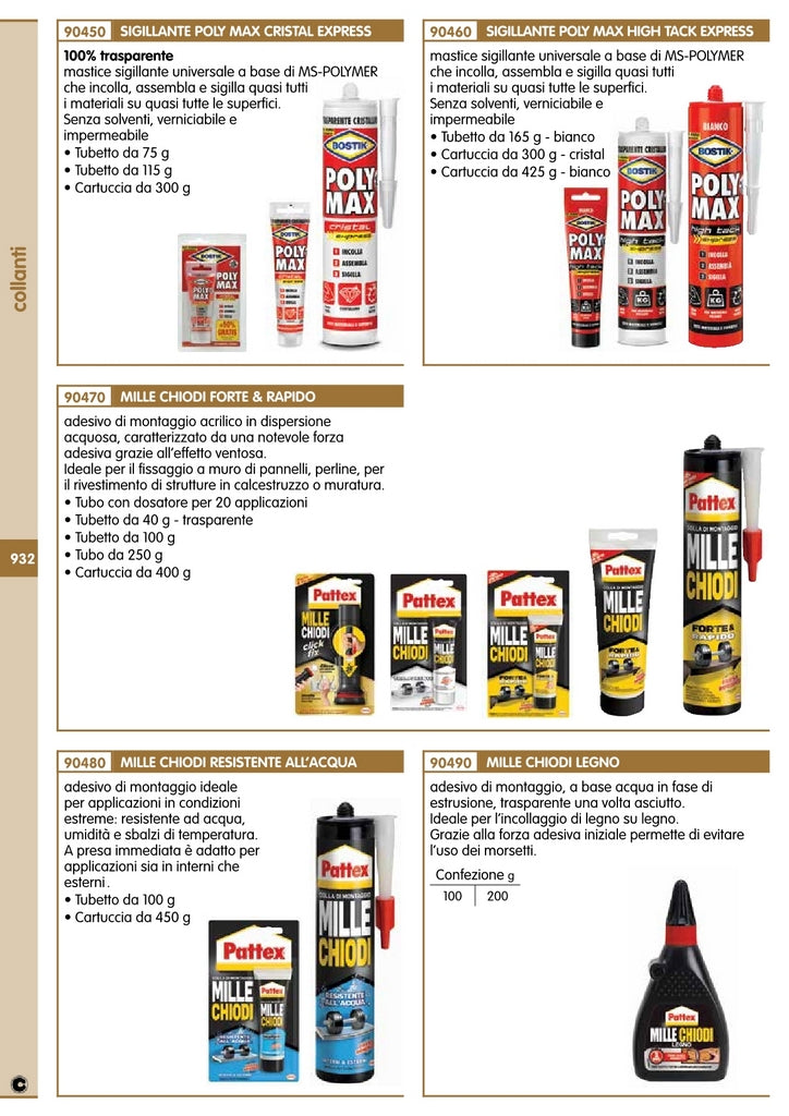 12pz pattex millechiodi legno gr.200 cod:ferx.30347