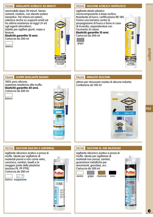 bostik cartuccia "bagno" ml.300 14050