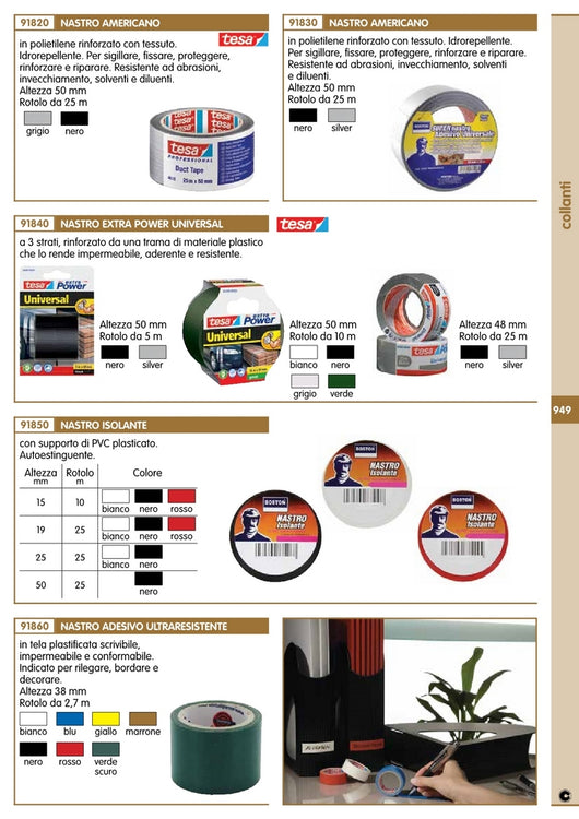 4pz nastro americano extra power mm.50x5mt.silver 92318