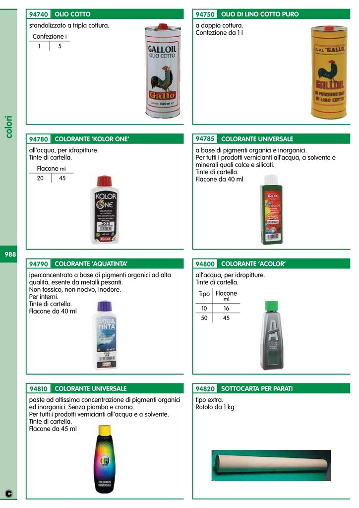 4pz olio di lino cotto "gallo" da lt.5 cod:ferx.24091