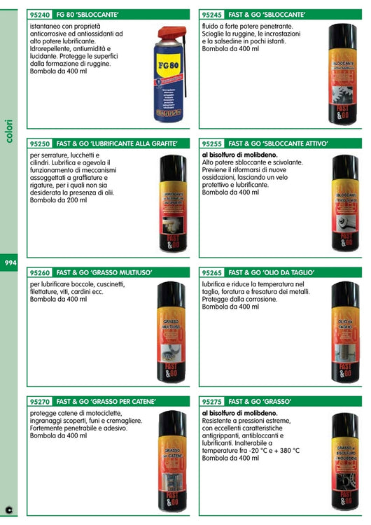 spray "fast&go" olio x taglio e forature ml.400 cod:ferx.50562