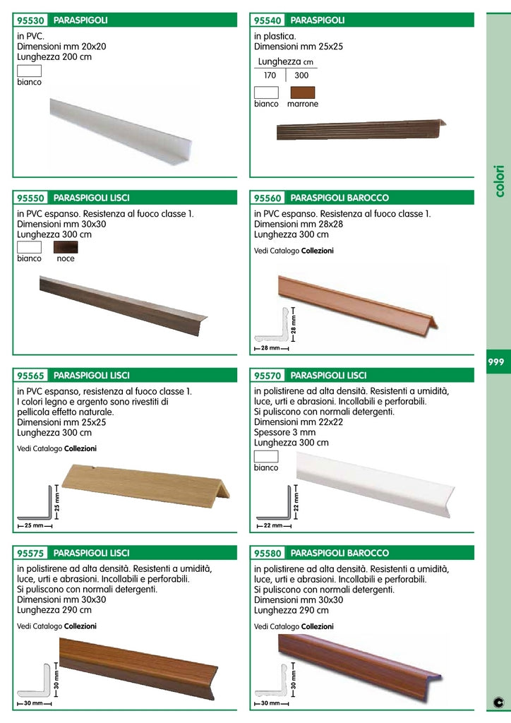 10pz paraspigolo 28x28 barocco resina espansa 300 cm douglass 37337