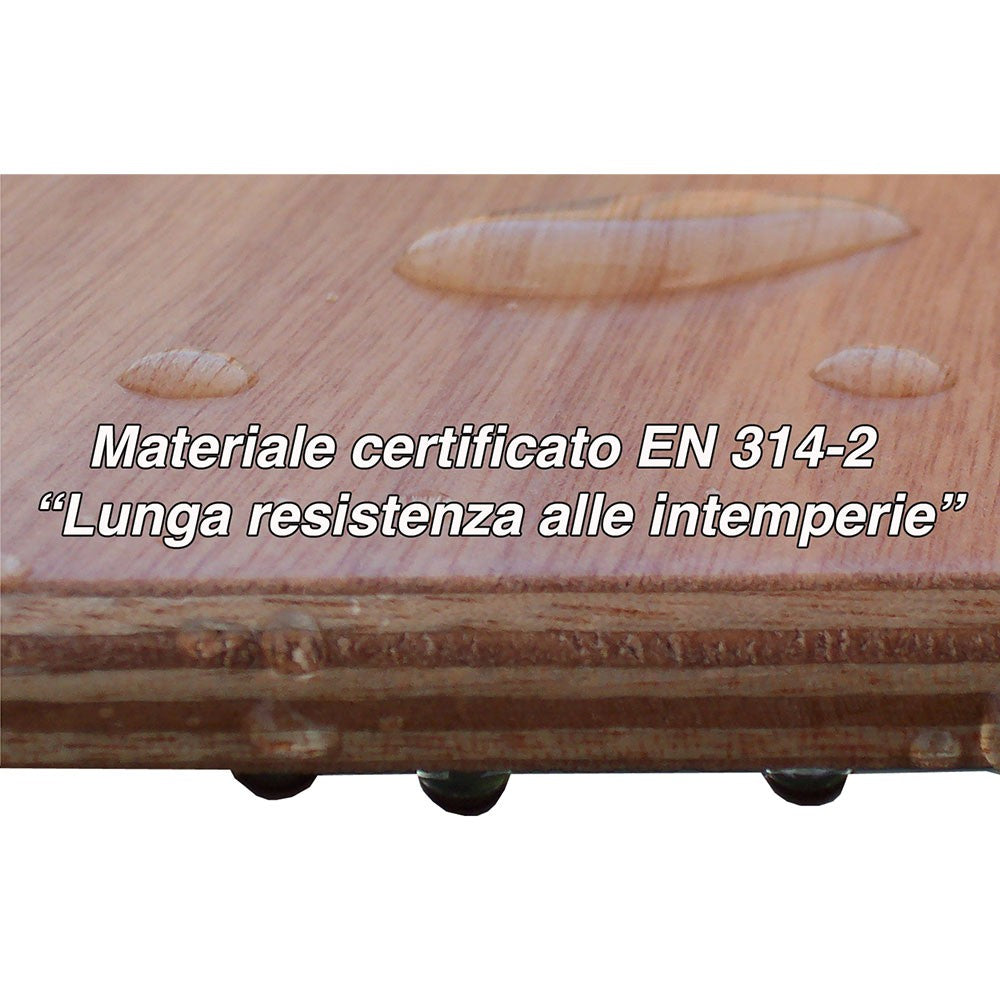 Pedana antiscivolo angolare 61x61 cm in Legno Marino ideale per Piatto 80