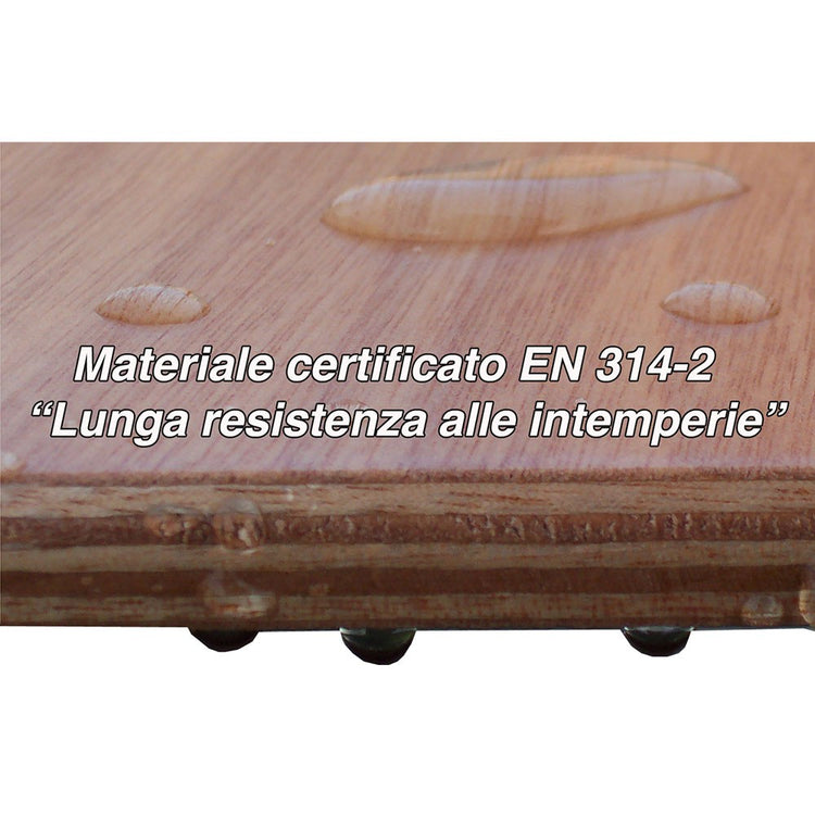 Pedana antiscivolo angolare 61x61 cm in Legno Marino ideale per Piatto 80