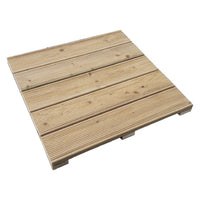 PEDANA PER GIARDINO IN LEGNO ZIGRINATA cm 50 x 50 x H 3,2 IN PINO IMPREGNATO