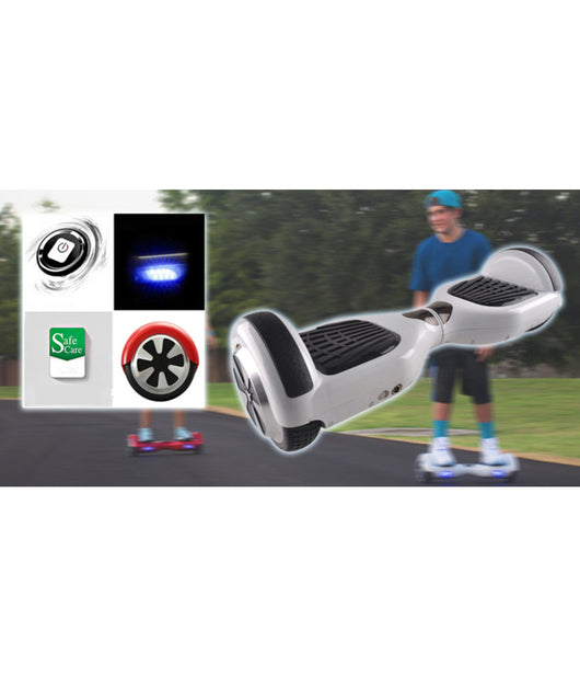 Pedana Skateboard A 2 Ruote Con Luci Hoverboard Smart Balance Scooter Elettrico         