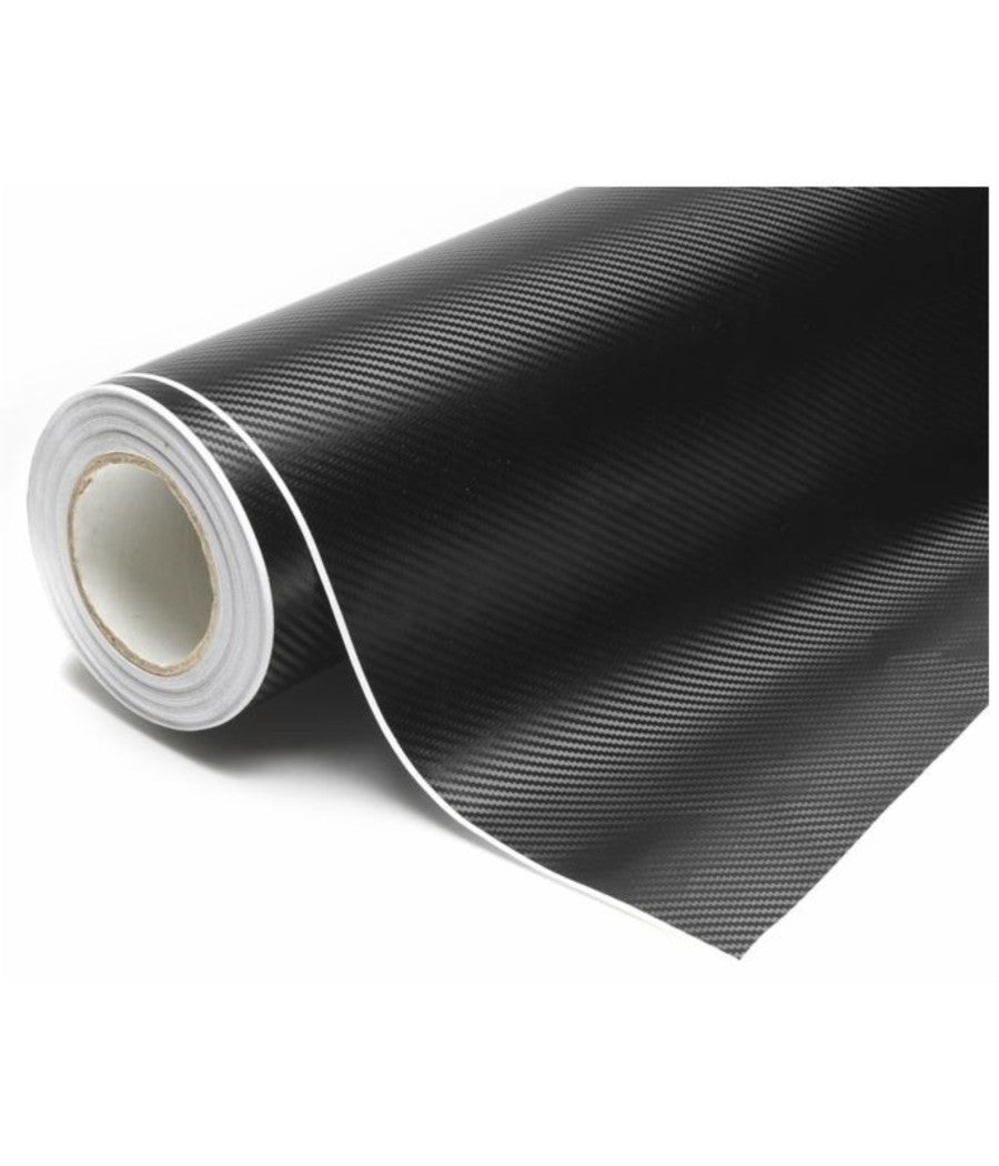 Pellicola Adesiva In Carbonio 3d Antigraffi Adesivo Car Wrapping Auto Moto  Nero   -100x250 Cm   -