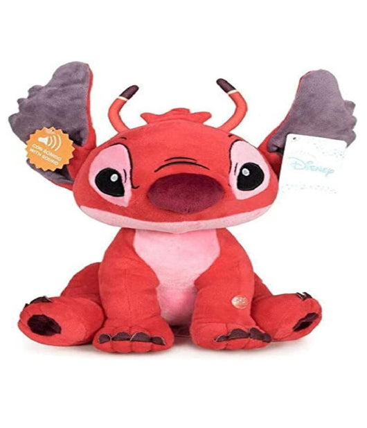 Peluche Stitch Parlante Morbido Rosso 30cm Pupazzo Sonoro Bambini Lilo & Stitch         