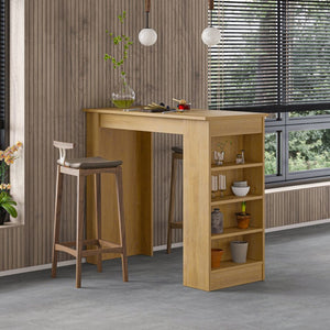 Tavolo da Pranzo Penisola 117x54x101,8 cm in MDF Swallow Rovere