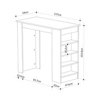 Tavolo da Pranzo Penisola 117x54x101,8 cm in MDF Swallow Rovere