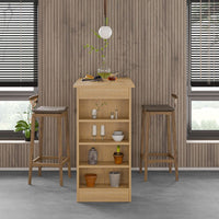 Tavolo da Pranzo Penisola 117x54x101,8 cm in MDF Swallow Rovere