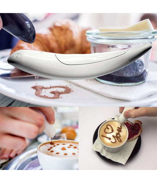 Penna Decorativa Caffe Elettrica Spice Pen Torta Decorazioni Cappuccino Cacao         