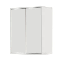 Pensile bagno 60 cm bianco lucido linea Way 2 ante apertura push