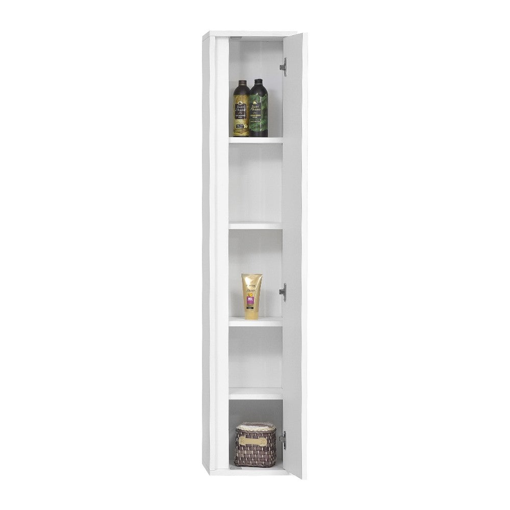 Colonna bagno sospesa Duble H. 150 cm bianco lucido con chiusura rallentata