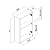 Pensile bagno bianco con specchio anta reversibile Solo2