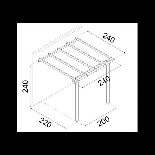 Pergola Addossata 240X240 Losa