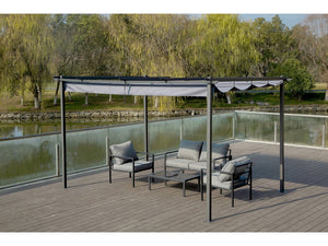 Pergola con tetto retrattile - 3 x 4 m - Antracite