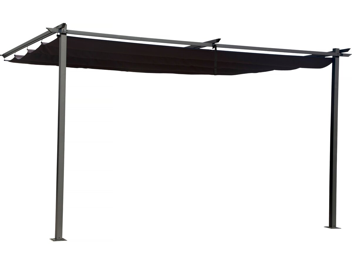 Pergola con tetto retrattile - 3 x 4 m - grigio antracite