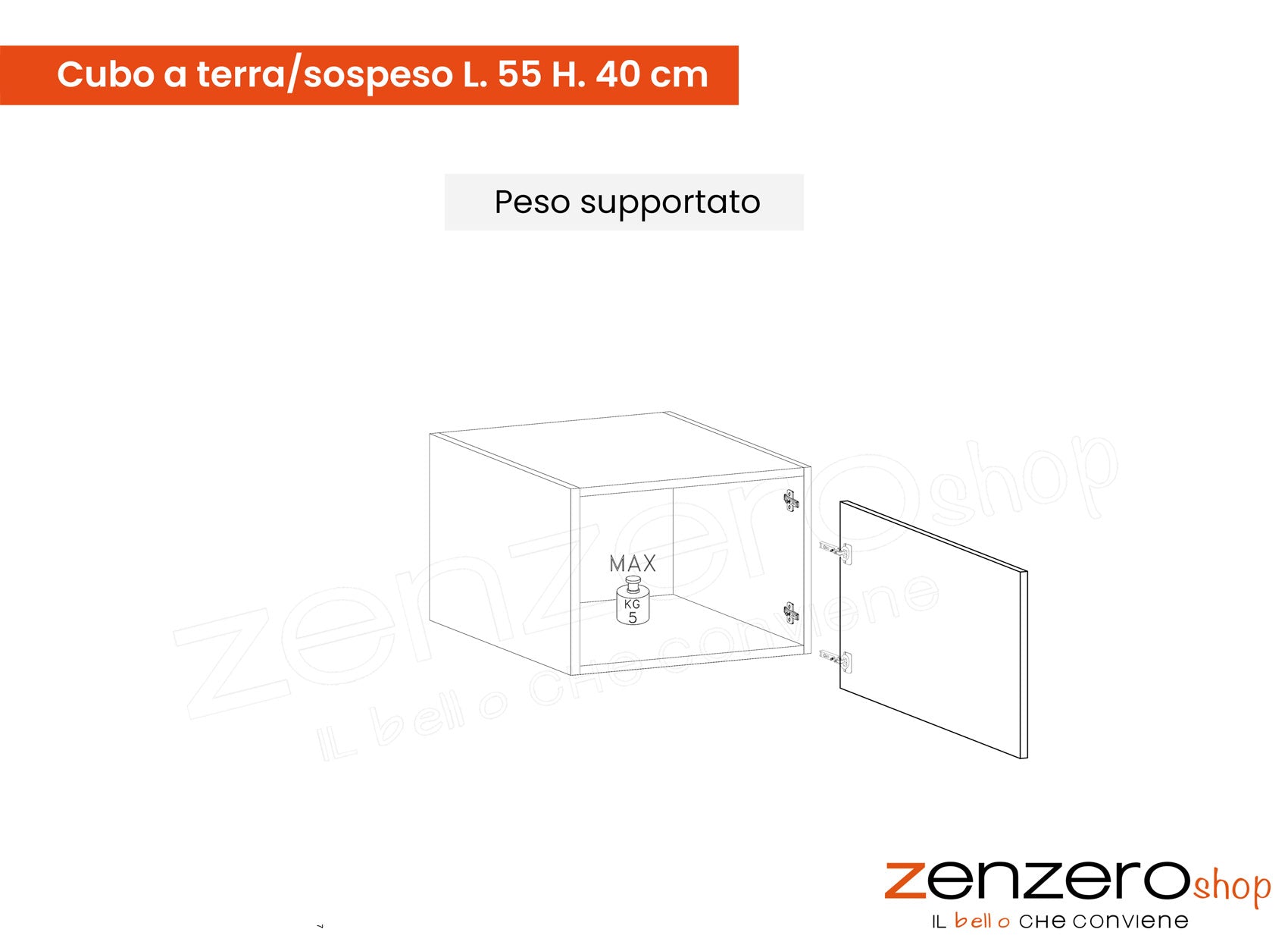 Cubo a terra/sospeso , Argilla, 100% Made in Italy, ZLCINFNPENEW151