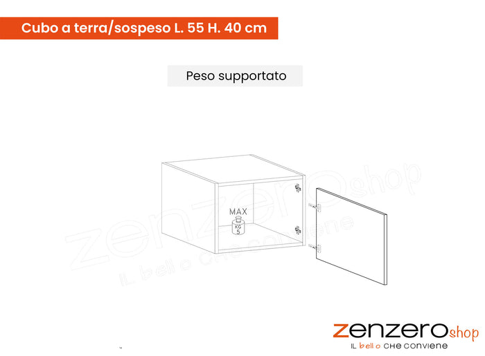 Cubo a terra/sospeso , Argilla, 100% Made in Italy, ZLCINFNPENEW151