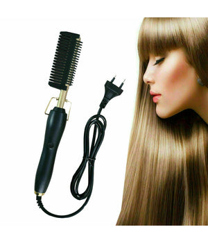 Pettine Caldo Piastra Per Capelli Lisci Riscaldamento Elettrico Barba Styling         