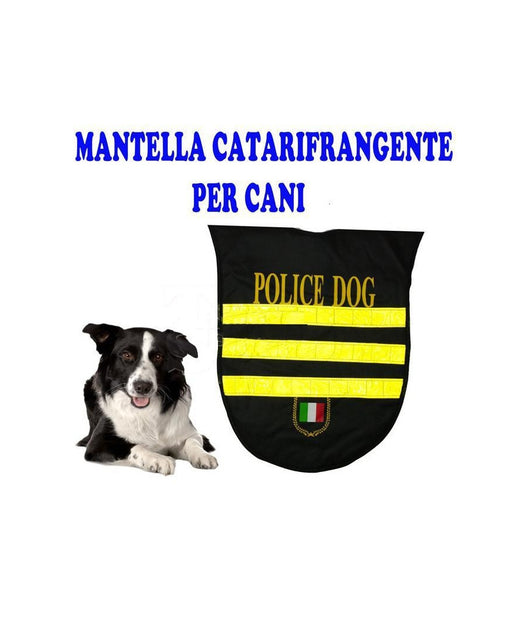 Pettorina Impermeabile Vestito Catarifrangente Cane Polizia Police Dog Mantella         