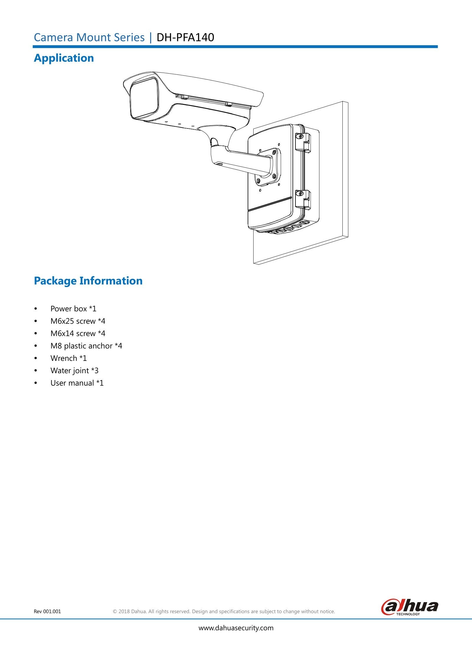 Dahua Scatola di giunzione da esterno Power Box PFA140 - Dahua