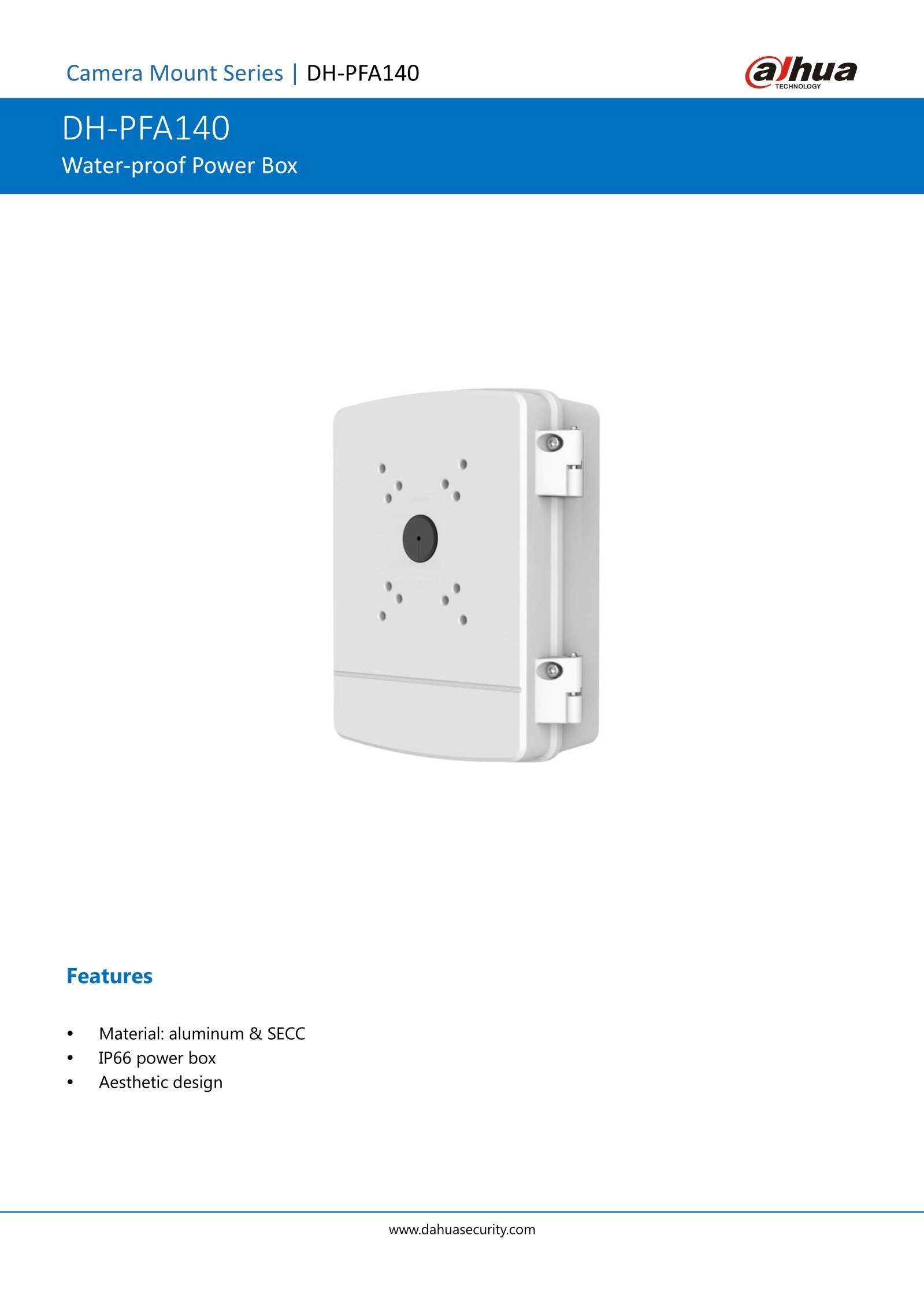 Dahua Scatola di giunzione da esterno Power Box PFA140 - Dahua