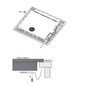 Piano cottura induzione 4 zone Master Kitchen MKHI604BK