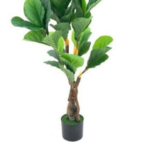 Pianta artificiale Ficus Pandurata 125h 43 foglie con vaso