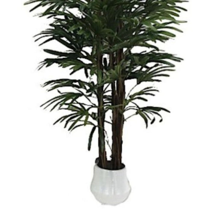 Pianta artificiale Fan Palm 140h 400 foglie con vaso