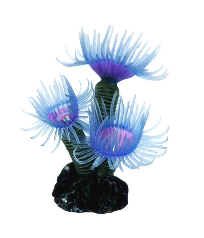 Pianta Corallo Artificiale Finto Per Decorazione Acquario Blu Viola Vasca Pesci         