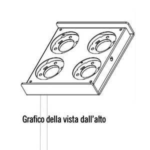 Piantana moderna illuminando focus focussl gx53 led metallo diffusore orientabile terra, colore bronzo