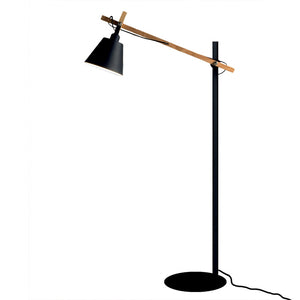 Piantana moderna illuminando tessa tetessae27 led legno metallo braccio orientabile lampada terra