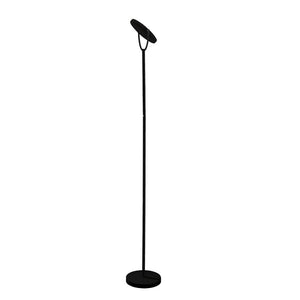 Piantana moderna promoingross way led cct 3000k 2950lm dimmerabile lampada terra orientabile, finitura metallo nero