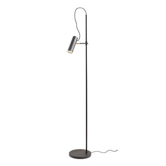 Piantana orientabile redo group pivot 01-2370 2371 gu10 led lampada terra moderna, finitura metallo nero