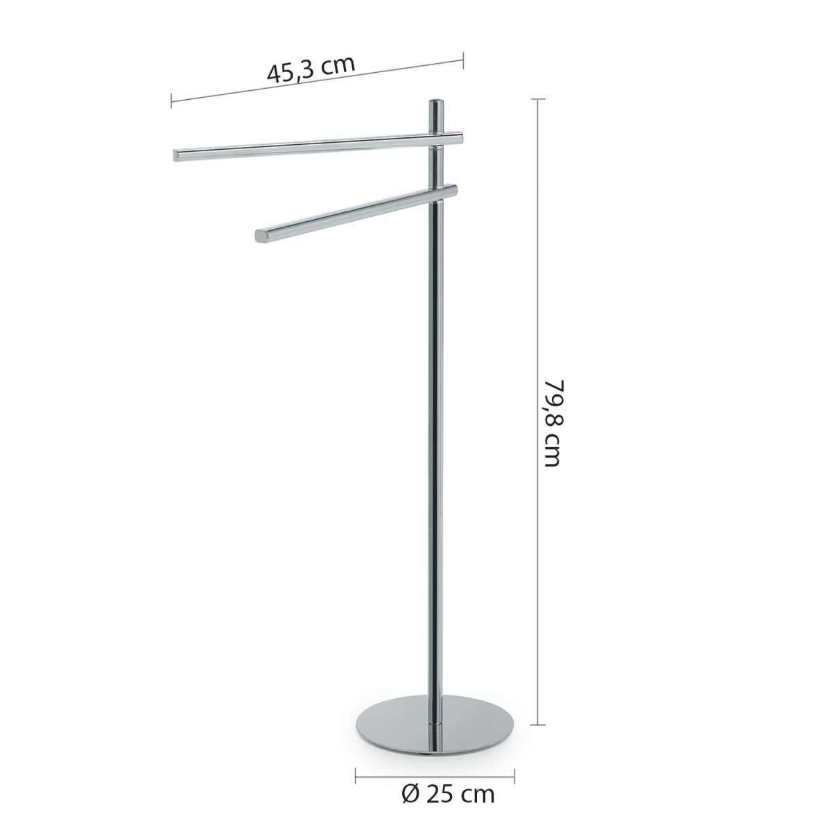 Piantana portasalviette maga cromato | design moderno e salvaspazio