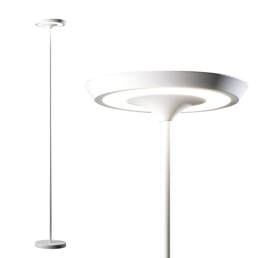 Piantana promoingross ella p180 led 3000k 2150lm dimmerabile lampada terra moderna, finitura metallo bianco