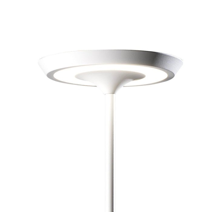 Piantana promoingross ella p180 led 3000k 2150lm dimmerabile lampada terra moderna, finitura metallo bianco