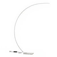 Piantana redo group carver 01-3217 3216 led 750lm 3000k lampada terra braccio arco, finitura metallo bianco