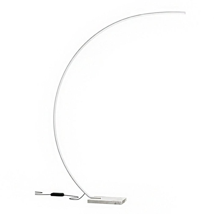 Piantana redo group carver 01-3217 3216 led 750lm 3000k lampada terra braccio arco, finitura metallo bianco