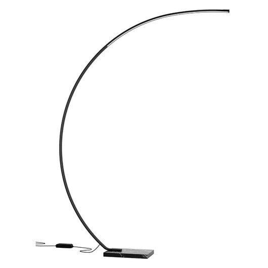 Piantana redo group carver 01-3217 3216 led 750lm 3000k lampada terra braccio arco, finitura metallo nero