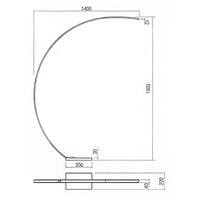 Piantana redo group carver 01-3217 3216 led 750lm 3000k lampada terra braccio arco, finitura metallo bianco