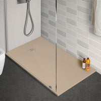 Piatto doccia 70x120 in marmoresina beige Arena completo di kit scarico