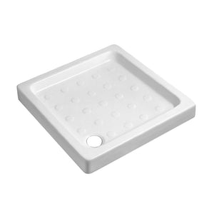 Piatto doccia 75x75 H 8 quadrato in ceramica bianca con antiscivolo Holy