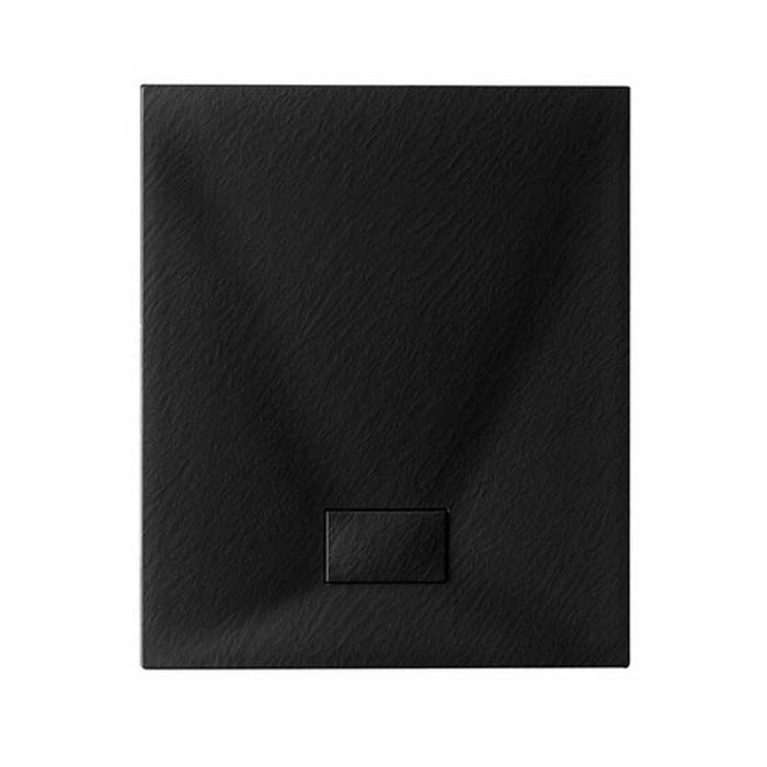 Piatto doccia 80 x 90 cm nero stone essence slim rettangolare cod 82749